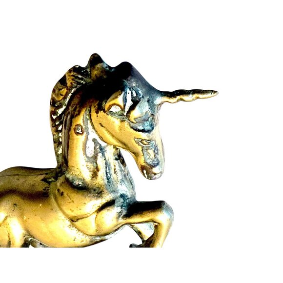 Vintage Solid Brass Unicorn Figurine - Picture 9 of 10